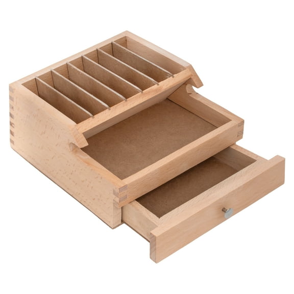The Beadsmith Wooden Tool Organizer – Compact Storage for Pliers & Tools, 7.6” x 6.75” x 3.75”