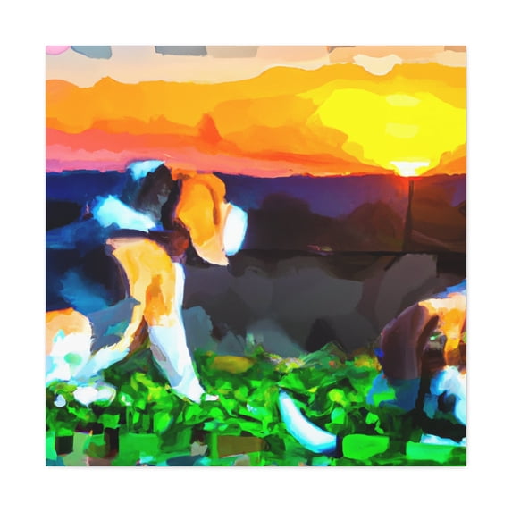 "The Beagle Admired". - Canvas