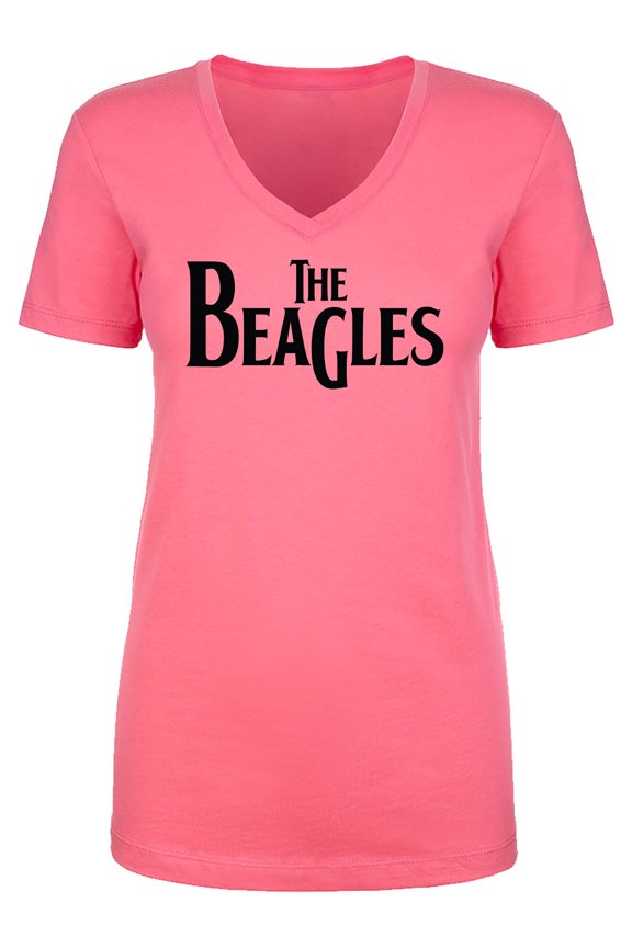 The Beagles Womens V-Neck T-Shirt