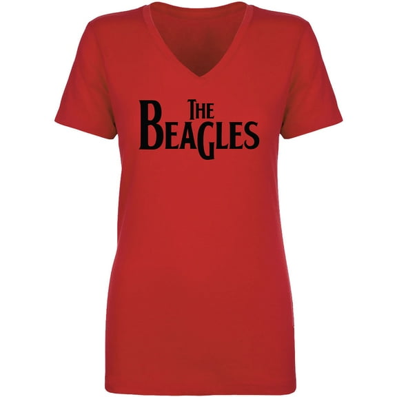 The Beagles Womens V-Neck T-Shirt