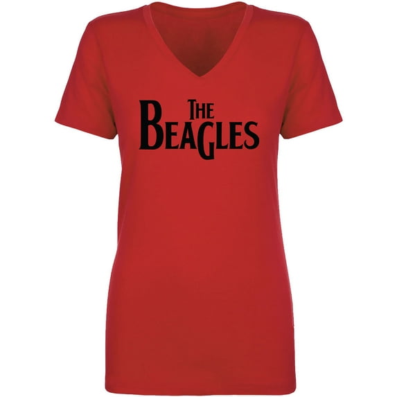 The Beagles Womens V-Neck T-Shirt