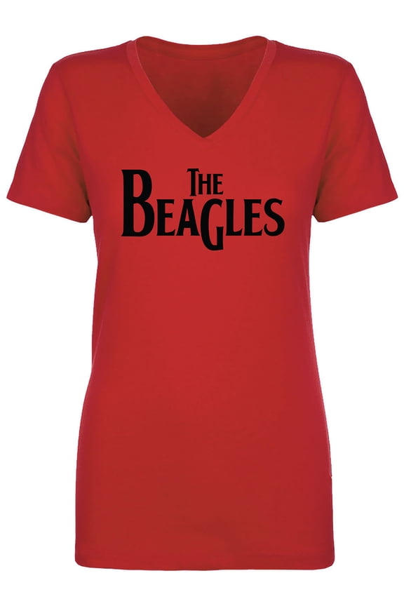 The Beagles Womens V-Neck T-Shirt