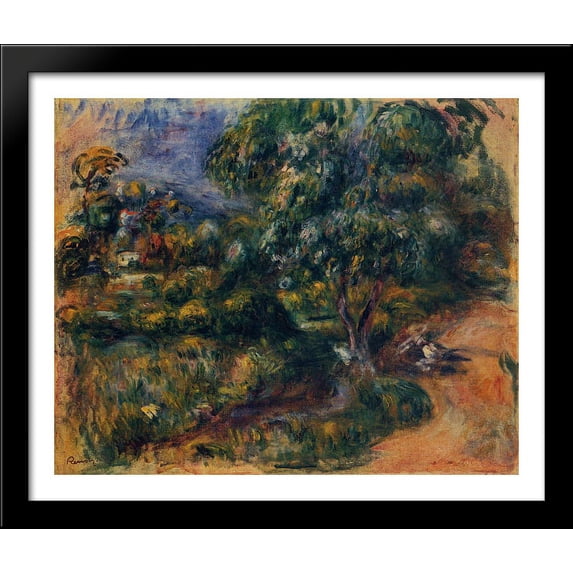TheáBeal 34x28 Large Black Wood Framed Print Art by Pierre Auguste Renoir