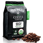 The Bean Organic Coffee Company Aloha Bean (Hawaiian Hazelnut), Medium Roast, Whole Bean Coffee, 16-Ounce Bag