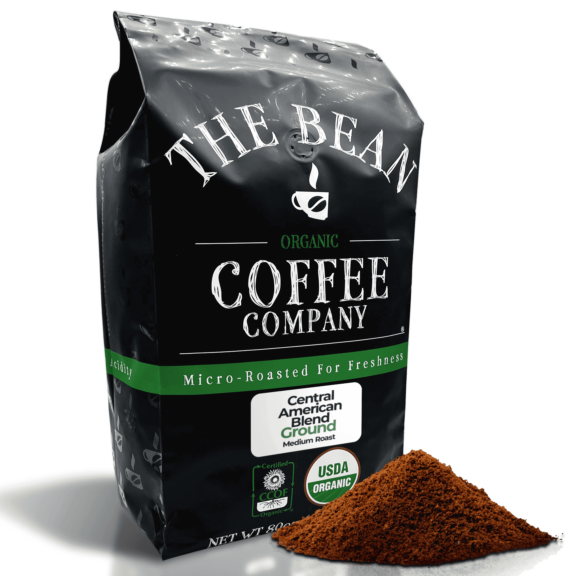 The Bean Organic Coffee Company Central America, Medium Roast, Ground Coffee, 5-Pound Bag