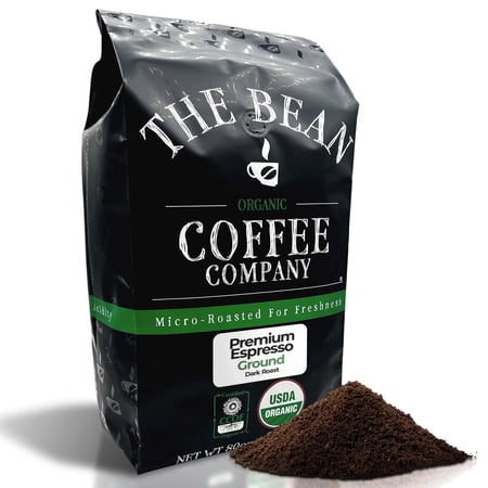The Bean Organic Coffee Company Premium Espresso, Dark Roast, Ground Coffee, 5-Pound Bag