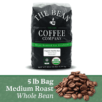 The Bean Organic Coffee Company Vanilla Nut, Medium Roast, Whole Bean Coffee, 5-Pound Bag