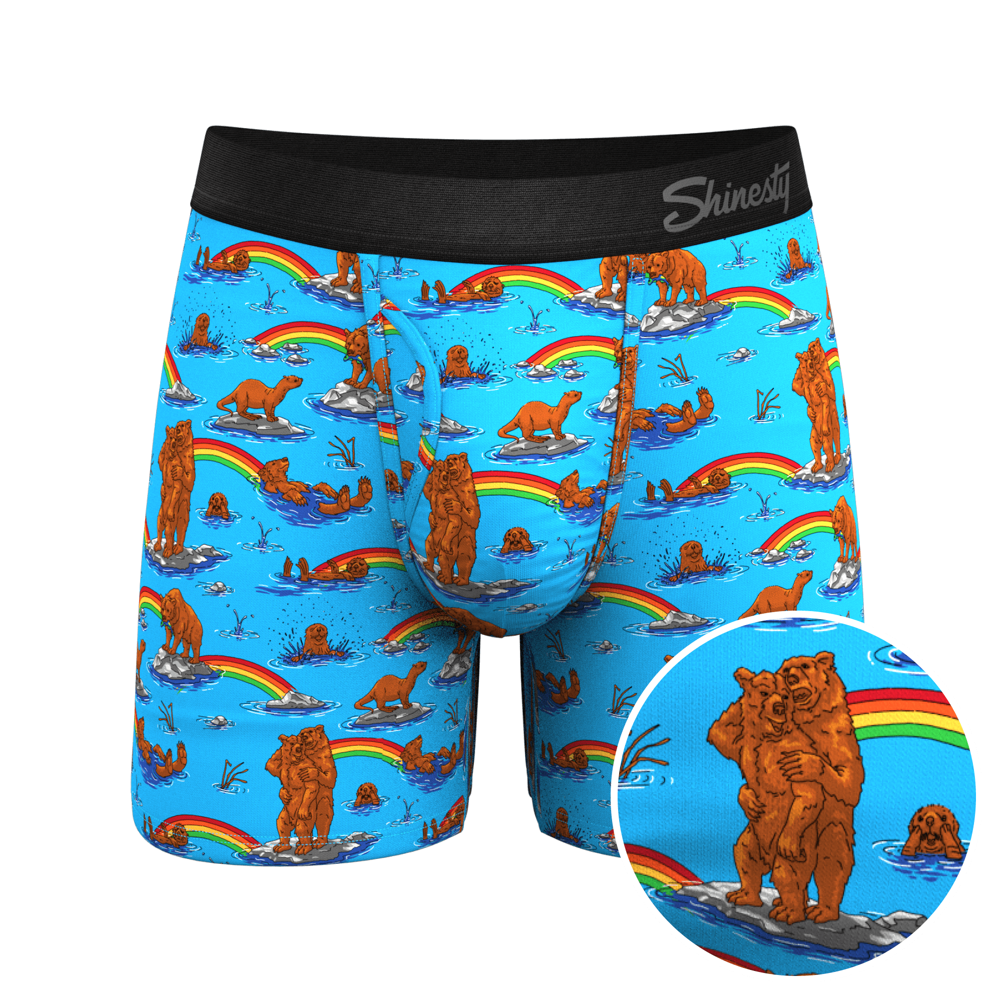 The Bear - Shinesty Bear and Otter Rainbow Ball Hammock Pouch Underwear  Large