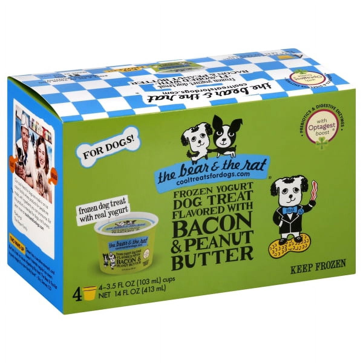 The Bear and The Rat Frz Yog Dog Treat with Bacon & Peanut Butter, 3.5 fl oz