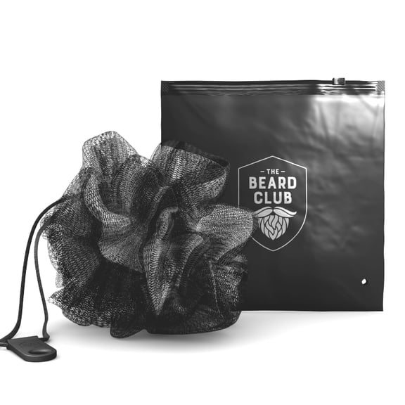 The Beard Club Bath Loofah Body Scrubber, Soft Exfoliating Shower Sponge for Daily Cleansing, Bathing and Skin Care, Men and Women