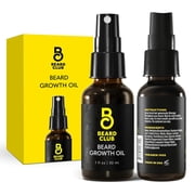 The Beard Club 1 fl oz Biotin Beard Growth Oil Vitamin Spray for Facial Hair Growth, Thickener, Nourishing & Soothing for All Beard Types & Skin