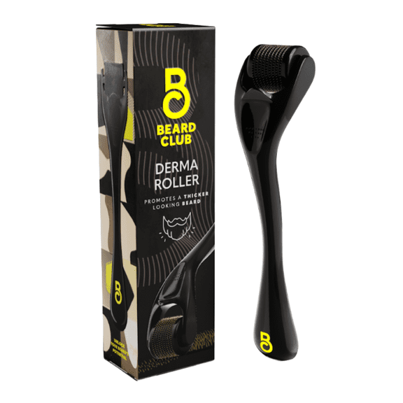 The Beard Club 0.25mm Derma Roller for Beard & Skin Care, Microneedling Tool for Scalp, Face, & Body, with Case
