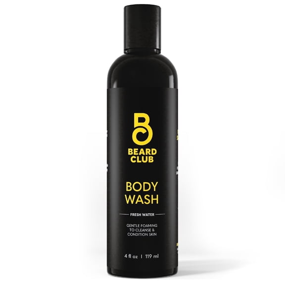 The Beard Club Fresh Water Body Wash for Men, All-in-One Shower Gel with Natural Oils , 4 fl oz