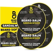 The Beard Club Sandalwood Beard Butter - Men's Leave-In Conditioning Balm, Softener and Moisturizer for Styling and Care - 2oz