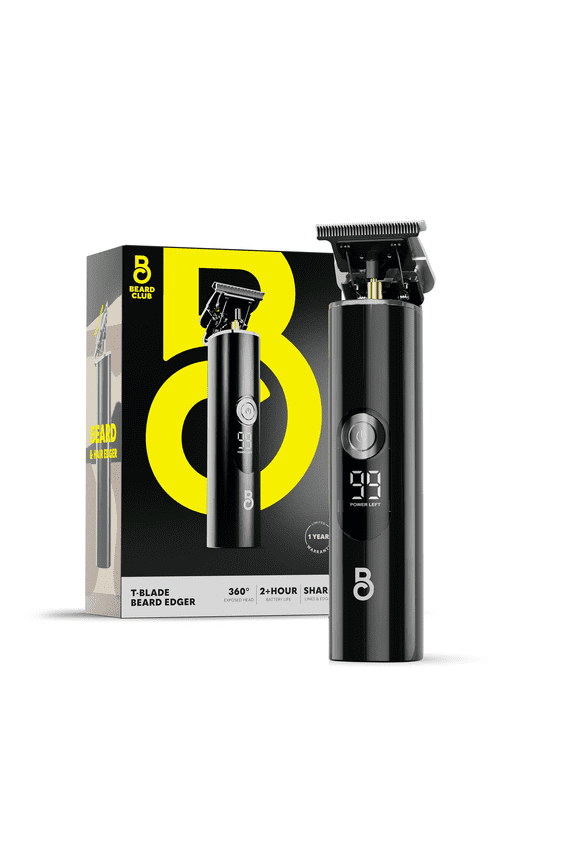 T Blade Trimmer, Adjustable Beard Trimmer for Men with 4 Lengths, Beard Edger Clippers, Waterproof Rechargeable Electric Shaver