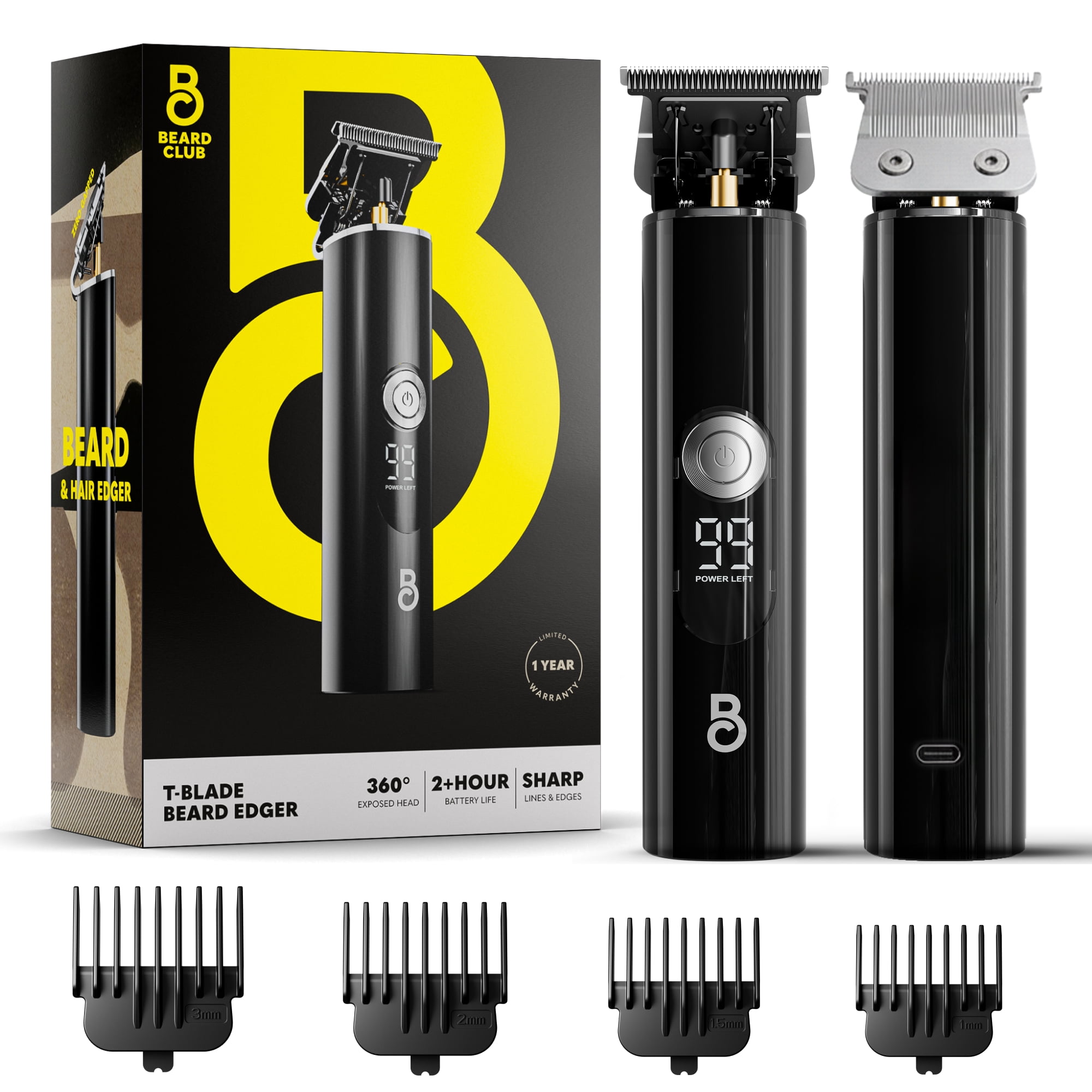 Free Shipping! The Beard Club T-Blade Beard Edger Trimmer for Precision  Fading and Styling
