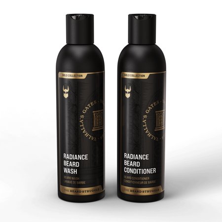 The Beard Struggle - Radiance Beard Wash & Conditioner Bundle - Pack of 2 (Valhalla's Gates) - Nourish, Cleanse, Softens, & Strengthens Beard - Beard Wash and Conditioner for Men