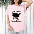 thumbnail image 1 of The Beast Inside Me Funny Cat Meme Kitty Feline Sarcasm T-Shirt, for men & women, up to size 5XL, 1 of 3