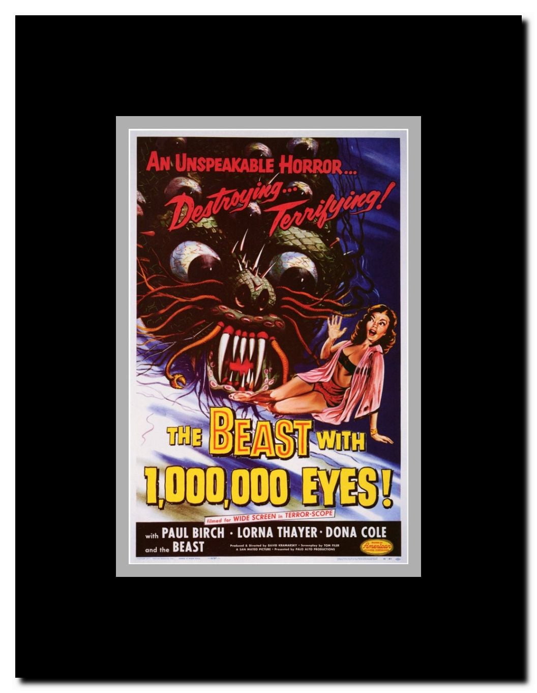 The Beast With 1 000 000 Eyes Framed Movie Poster