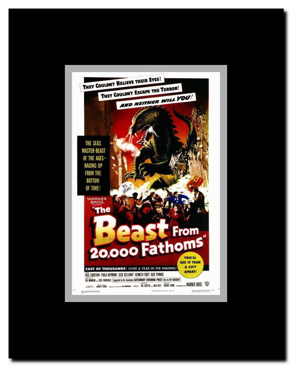 The Beast from 20 000 Fathoms Framed Movie Poster