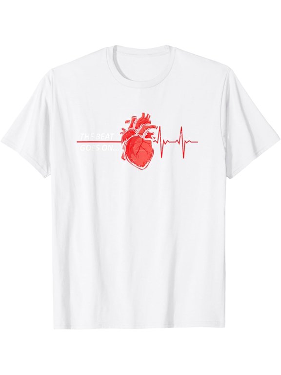 The Beat Goes On - Heart Surgery - Heart Attack - Heart Attack T-Shirt men and women can wear, black, white, gifts