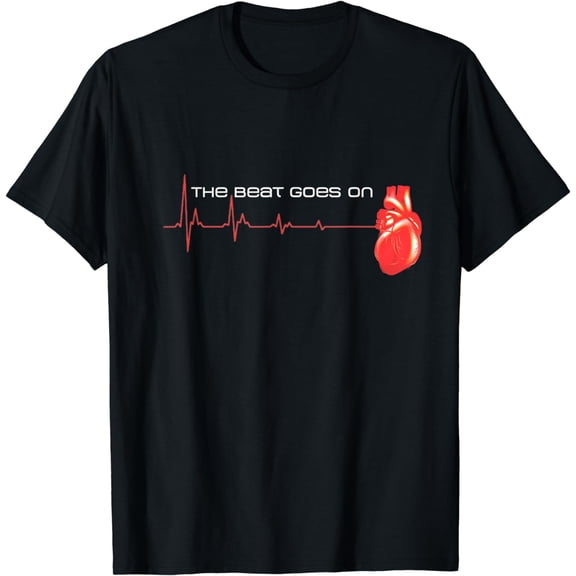 The Beat Goes On Open Heart Surgery Recovery Survivor T-Shirt mens t shirt，black，women，funny，misfits，men，journey