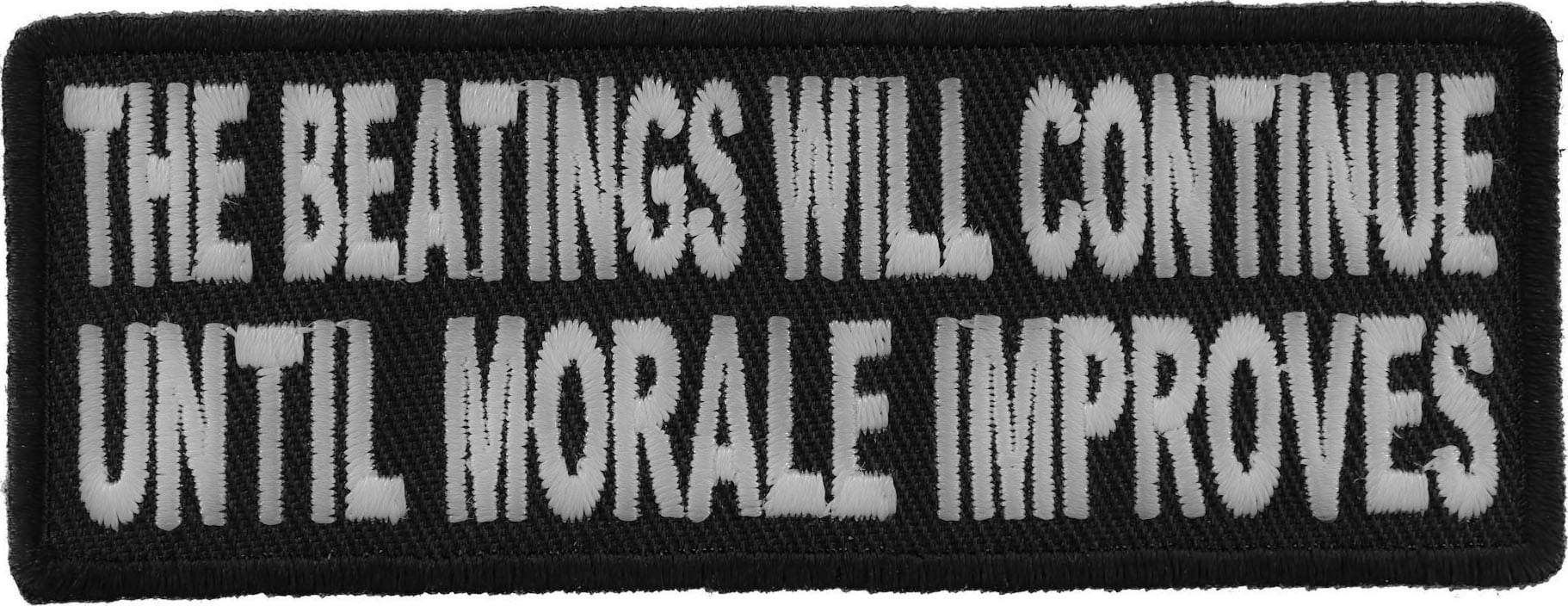 Annekilly Targa In Metallo Vintage Con Scritta Inglese – "The Beatings Will Continue Until Morale Enhancings" – 30,5 X 20,3 Cm, Per Bar, Garage, Casa - 2