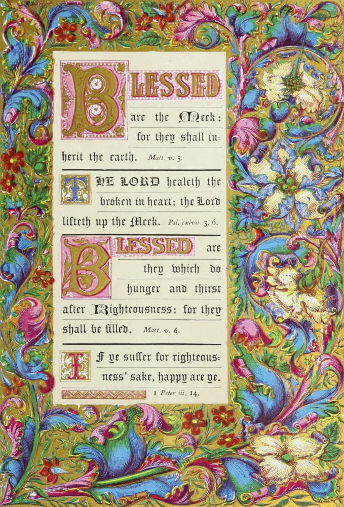 The Beatitudes 1850 Blessed are the meek Canvas Art - Unknown (24 x 36)