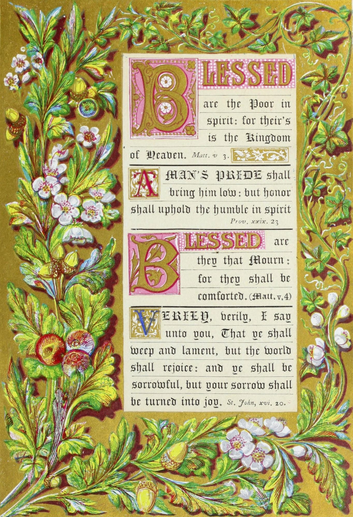 The Beatitudes 1850 Blessed are the poor Canvas Art - Unknown (18 x 24)