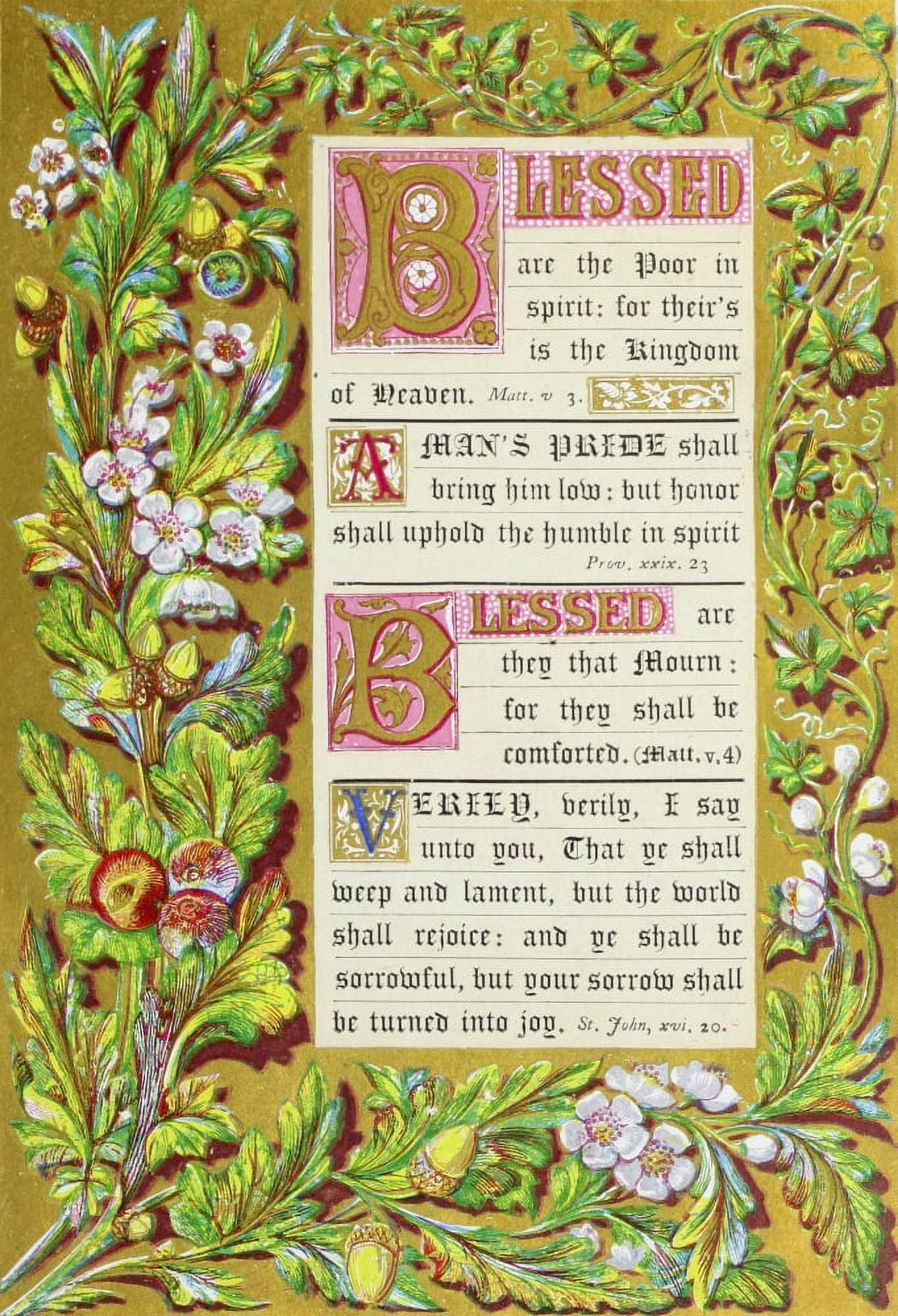 The Beatitudes 1850 Blessed are the poor Canvas Art - Unknown (24 x 36)