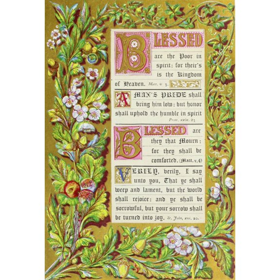 The Beatitudes 1850 Blessed are the poor Poster Print by Unknown (24 x 36)