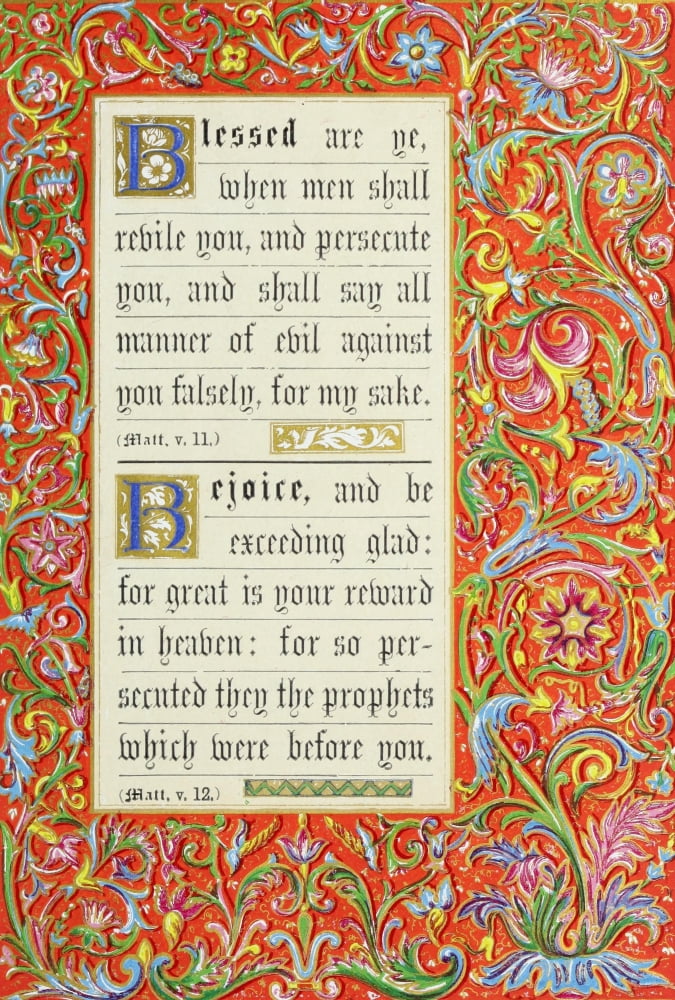 The Beatitudes 1850 Blessed are ye Canvas Art - Unknown (18 x 24)
