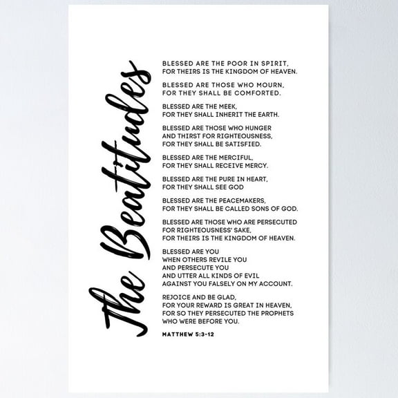 The Beatitudes Poster- Unframed Poster | Wall Art | Perfect For Home Decor & Gifts, 8x12