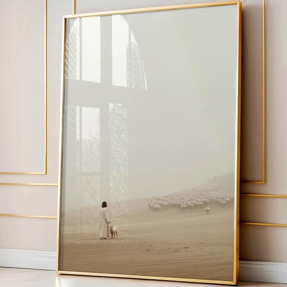 The Beatitudes Typography Sermon On The Mount Christian Wall Art Print, Unframed Paper Poster 11x14in