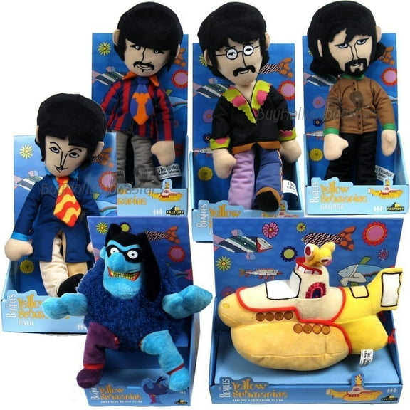 The Beatles 2012 Yellow Submarine Band Members Plush Doll Set