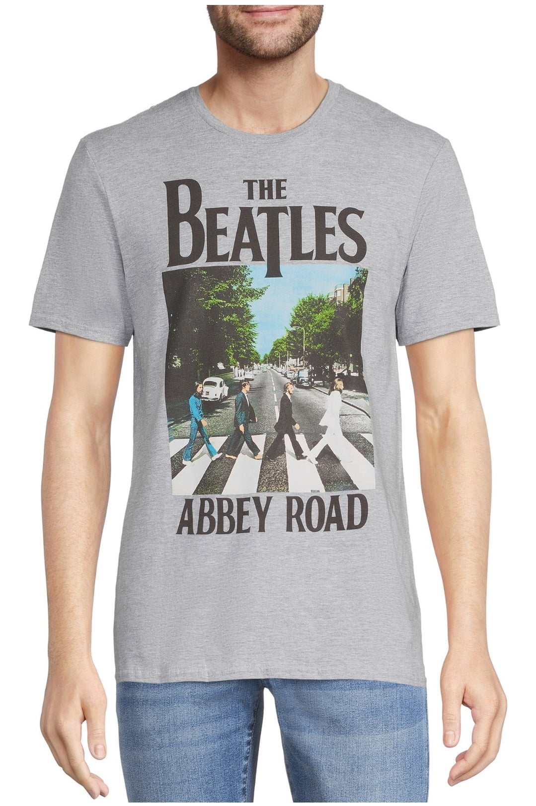 The Beatles Abbey Road Gray Graphic T-Shirt - 2XL | T-Shirts
