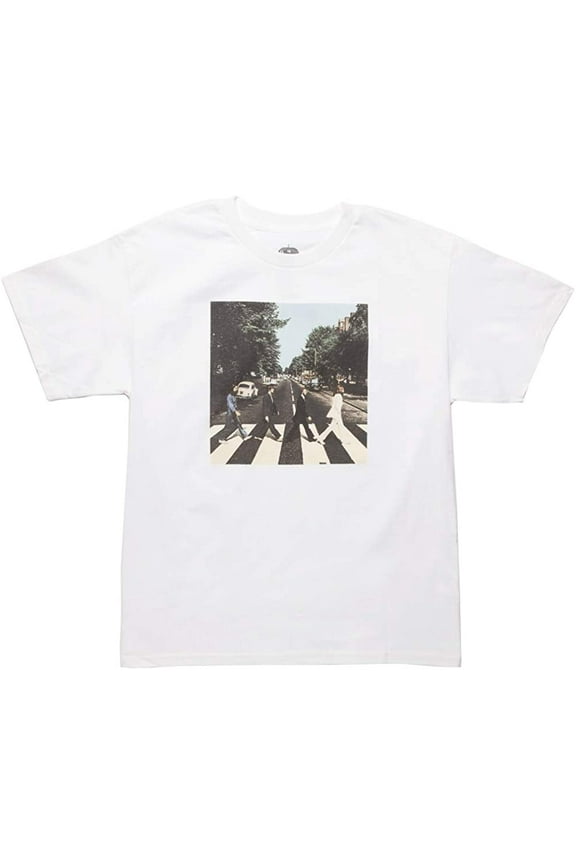 Beatles Men's Abbey Road Walk White T-shirt XX-Large White