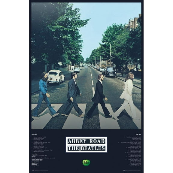 The Beatles - Abbey Road Tracks Music Poster - 24" x 36"