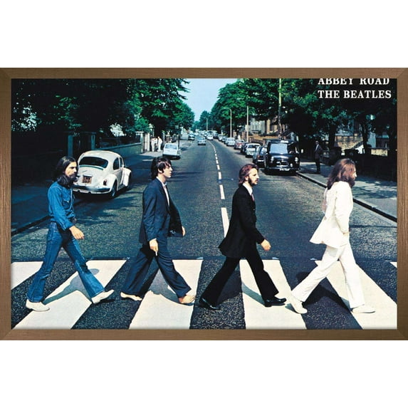 The Beatles - Abbey Road Wall Poster, 22.375" x 34", Framed