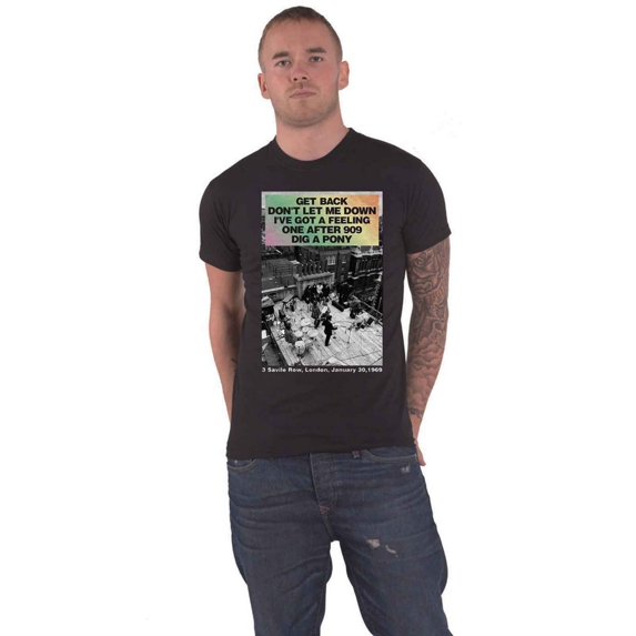 The Beatles Adult Rooftop Songs Gradient Cotton T-Shirt