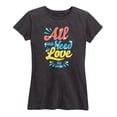 thumbnail image 1 of The Beatles - All You Need Is Love Bright - Women's Short Sleeve Graphic T-Shirt, 1 of 6