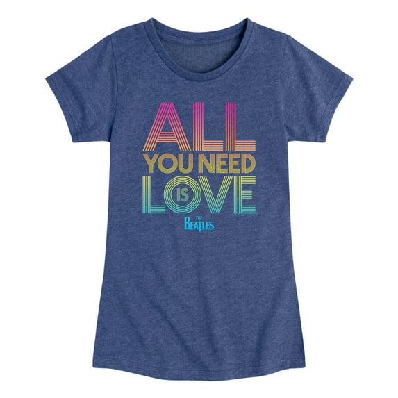 The Beatles - All You Need Is Love - Girls Toddler And Youth Short Sleeve Graphic T-Shirt