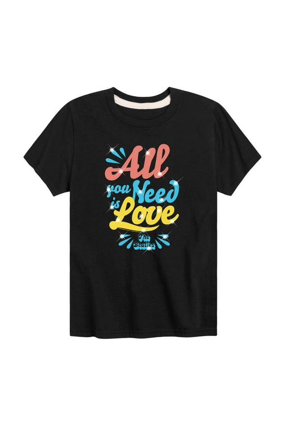 - All You Need Is Love - Toddler And Youth Short Sleeve Graphic T-Shirt