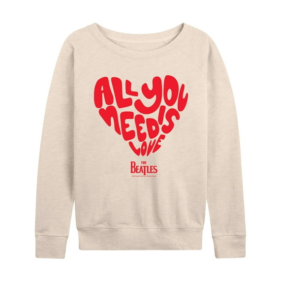 The Beatles - All You Need Is Love - Women's French Terry Long Sleeve Pullover
