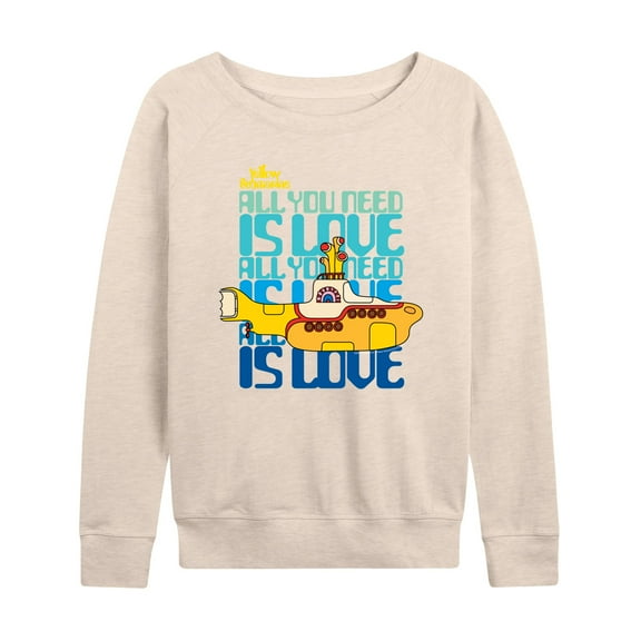 The Beatles - All You Need Is Love - Women's Lightweight French Terry Long Sleeve Shirt