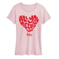 thumbnail image 1 of The Beatles - All You Need Is Love - Women's Short Sleeve Graphic T-Shirt, 1 of 4