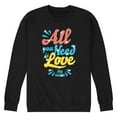 thumbnail image 1 of The Beatles - All You Need - Men's Crew Fleece Sweatshirt, 1 of 5