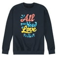 thumbnail image 1 of The Beatles - All You Need - Men's Crew Fleece Sweatshirt, 1 of 5