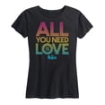 thumbnail image 1 of The Beatles - All You Need is Love - Women's Short Sleeve Graphic T-Shirt, 1 of 5