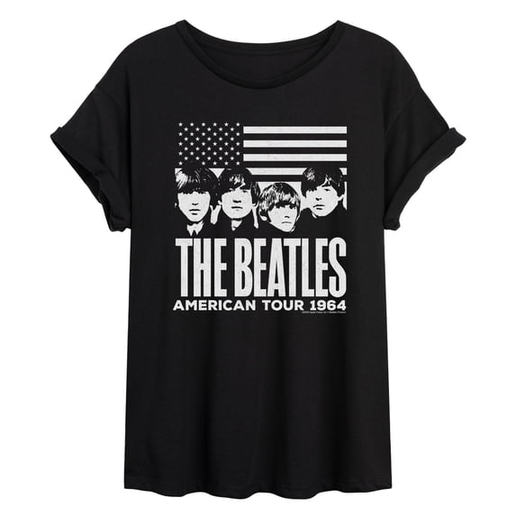 The Beatles - American Tour 1964 - Juniors Oversized Graphic T-Shirt